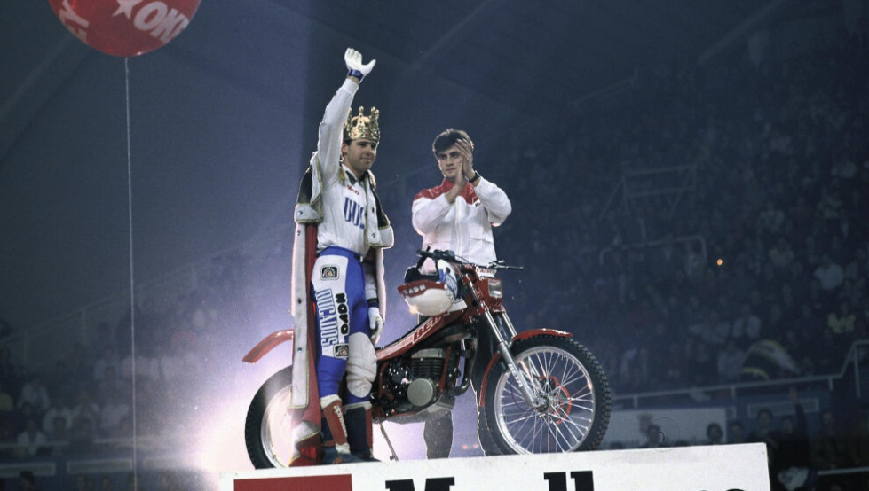 Jordi Tarrés en el trial indoor de Barcelona